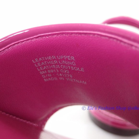 NIB Tory Burch Eleanor Leather Slide Fuchsia Hot Pink US 8 8.5 9 9.5 10 AUTHENTC - Picture 14 of 16